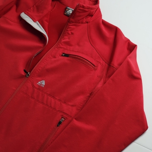 Vintage 90s Nike ACG Windbreaker Red Zip Up Jacket Medium - Picture 4 of 9